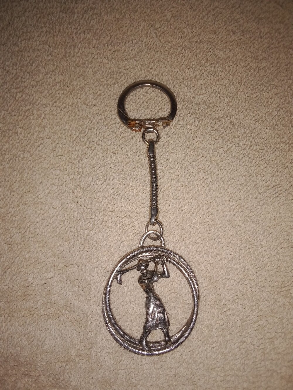 Vintage Women's Golf Keychain